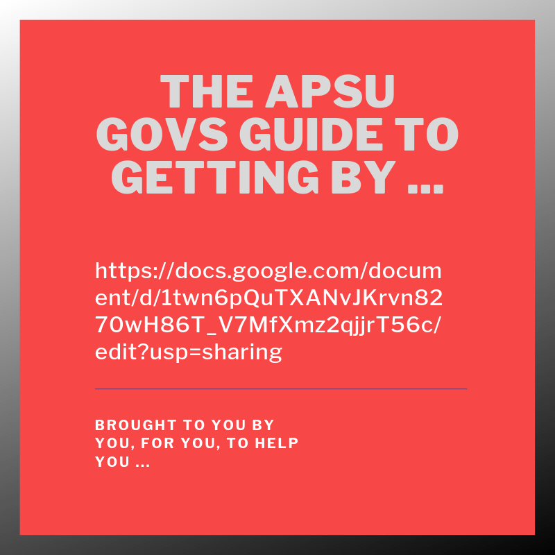 A link to the Gov's Guide to Getting By