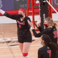 Brooke Moore (3) and the APSU volleyball team swept Tennessee Tech in each of their first two games this season. ROBERT SMITH | APSU ATHLETICS