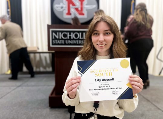 All State Editor In Chief takes home award at Southeastern Journalism Conference